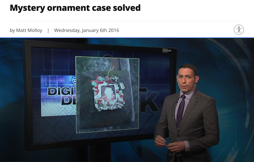 The case of the mystery ornament